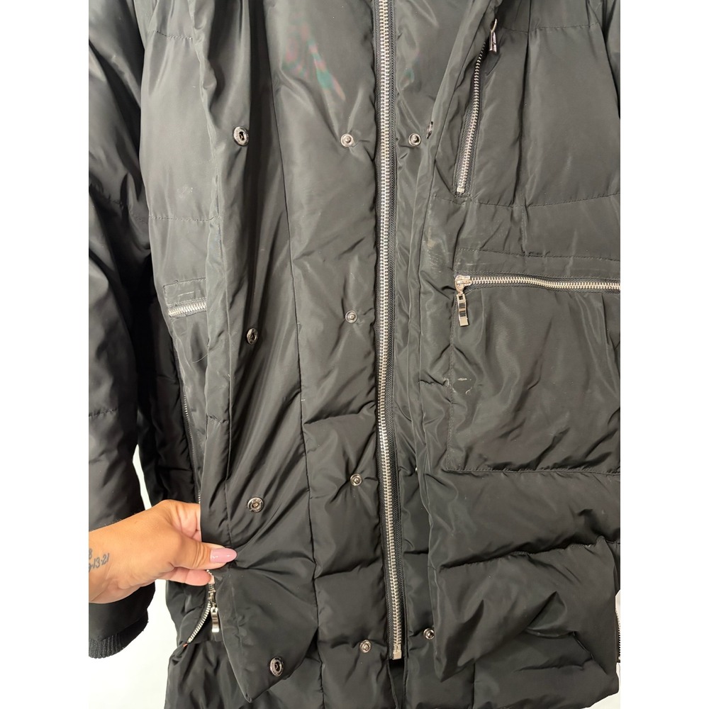 Orolay Thickened Down Jacket Womens M Black Sherpa Hood Puffer Parka Coat Warm - Picture 5 of 10